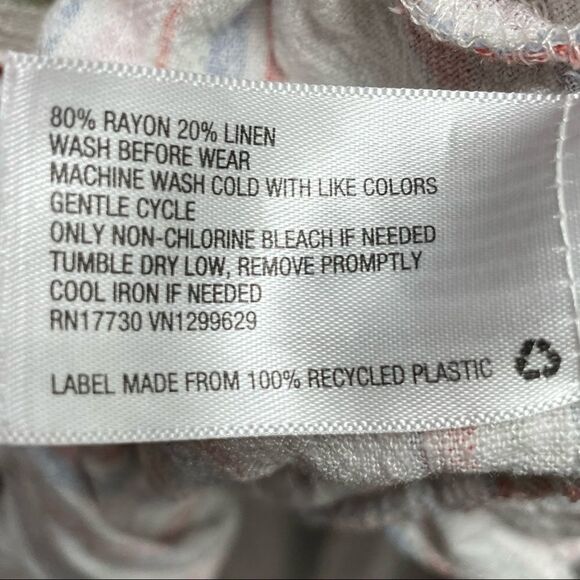 Art Class Vertical Striped Shorts Pink Red White Blue Cream Green Belted XL - Picture 7 of 7